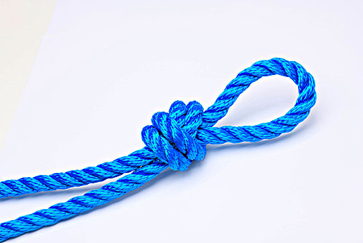 打结,蓝色,绳索