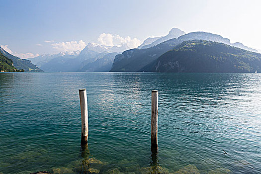 宁和,风景,琉森湖,地区,施维茨,瑞士