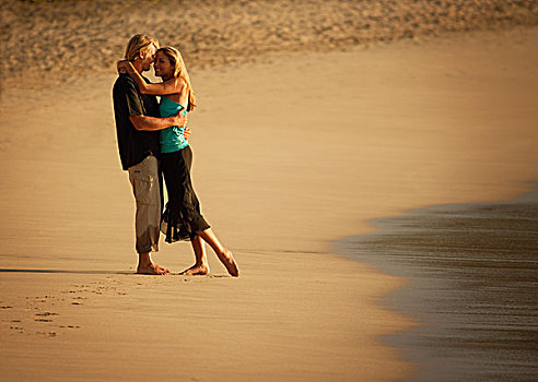 浪漫,伴侣,海滩