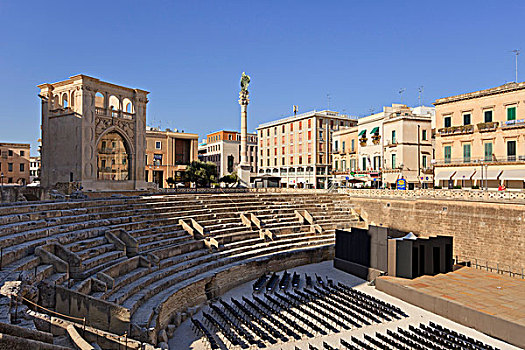 意大利,阿普利亚区,地区,半岛,广场,罗马,圆形剧场,剧院