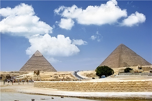 象征,埃及,狮身人面像,金字塔,吉萨金字塔,开罗,一个,惊奇,世界