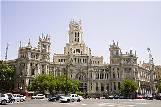 建筑,政府建筑,西贝列斯广场,马德里,西班牙