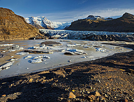 冰河,泻湖,东方,冰岛