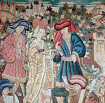 特写,德文郡,猎捕,挂毯,15世纪,艺术家,未知