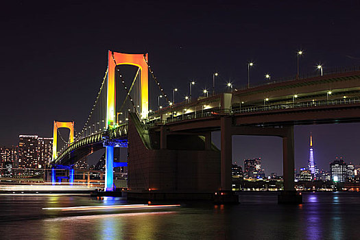 彩虹桥,光亮,东京塔