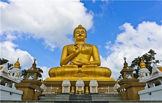 庞然大物,金色,佛像,泰国