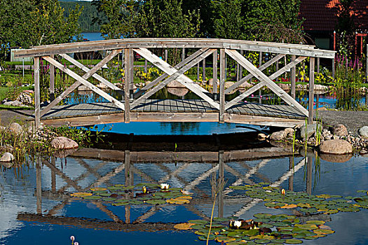 桥,公园,苏尼,瑞典,欧洲