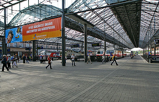 赫尔辛基火车站月台