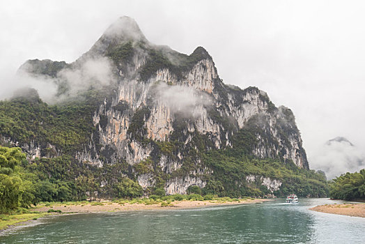 烟雨,中的,中国,桂林,漓江山水,风光