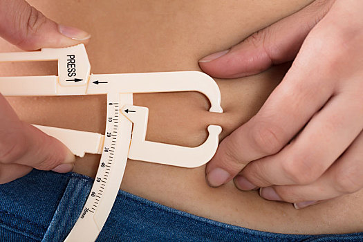 女人,测量,身体,肥胖,卡钳