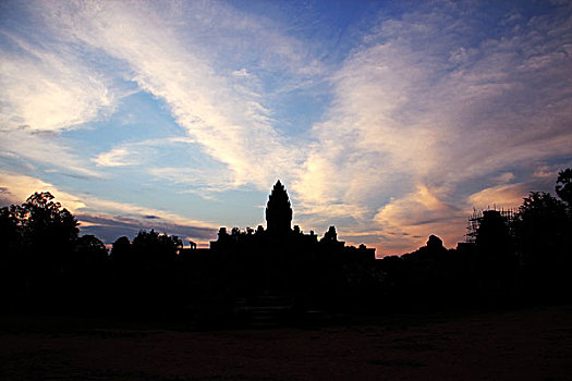 傍晚的柬埔寨