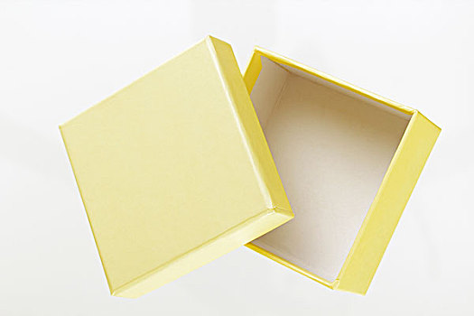 空,礼盒,黄色,打开