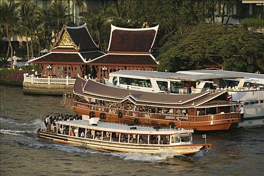 泰国,曼谷,渡轮,船,湄南河