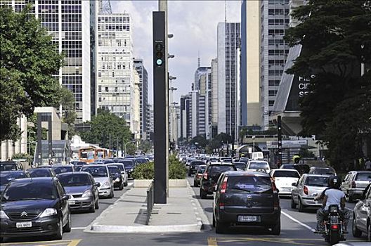 交通,街道,圣保罗,巴西,南美