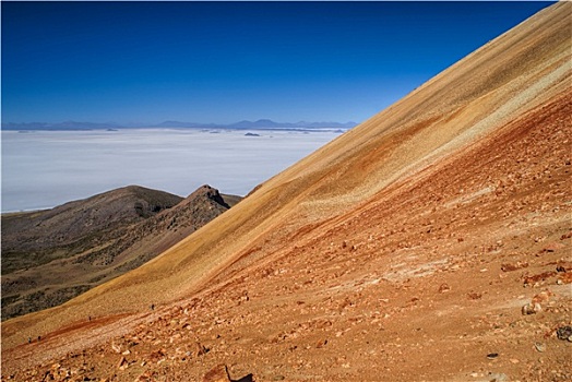 彩色,山,玻利维亚