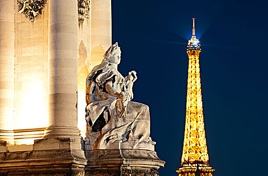 巴黎,法国,五月,埃菲尔铁塔,雕塑,夜晚,人口,2米,首都,城市