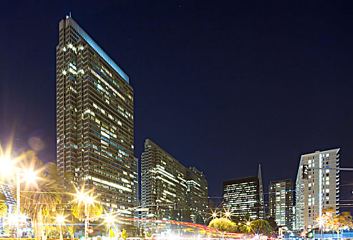 夜景,现代建筑,现代,城市