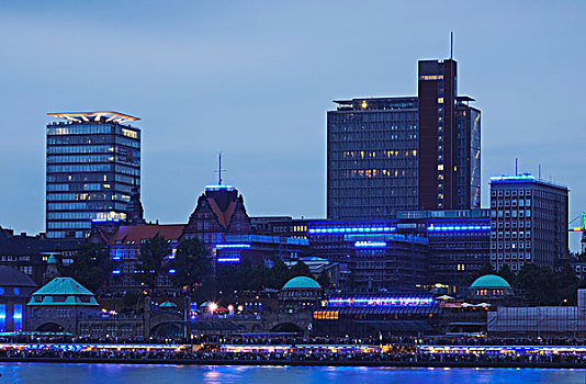 蓝色,光亮,建筑,码头,白天,艺术,艺术家,港口,汉堡市,地区,德国,欧洲