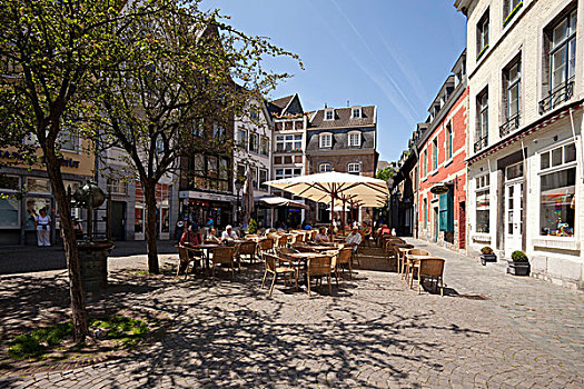 街边咖啡厅,莱茵兰,北莱茵-威斯特伐利亚,德国,欧洲