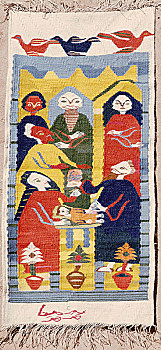 毛织品,挂毯,宗教,新生,一个,第一,孩子,学校,老,开罗