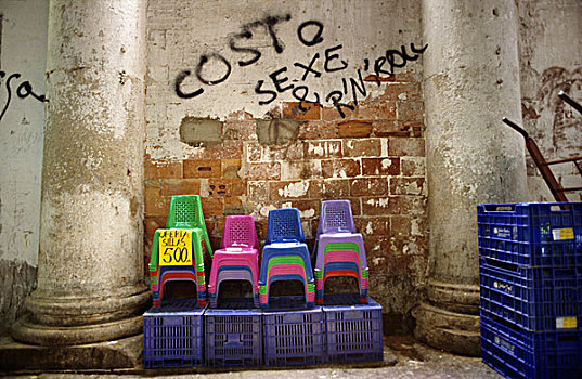 销售,塑料制品,椅子,巴塞罗那