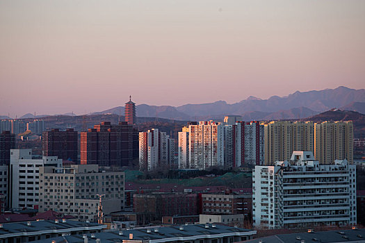 远眺北京世博园永定塔
