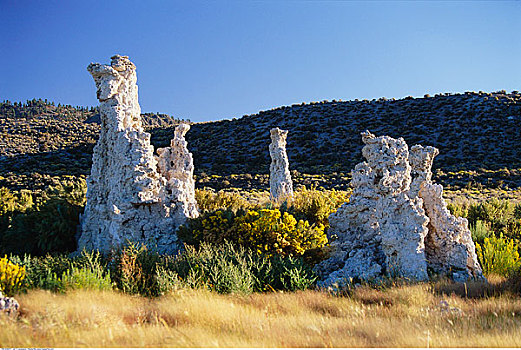 岩石构造,湖,莫诺湖,石灰华州立保护区,加利福尼亚,美国