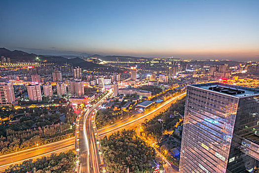 西大桥河滩路繁华夜景