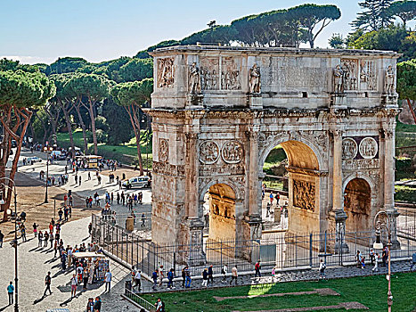 君士坦丁凯旋门,罗马,流行,旅游