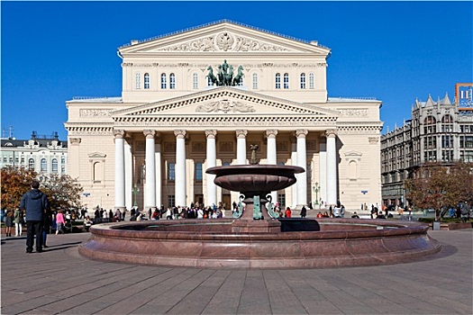 喷泉,建筑,剧院,莫斯科
