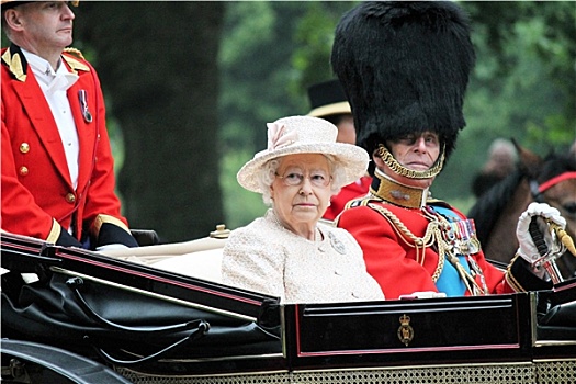 伦敦,英国,六月,伊莉莎白女王,王子,彩色,典礼