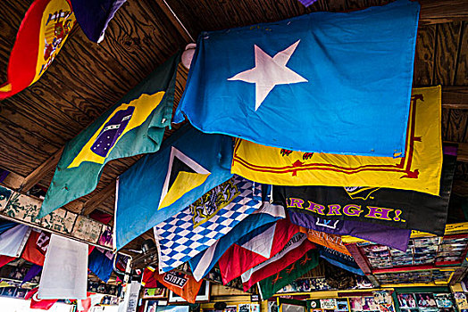 尼维斯岛,海滩,旗帜