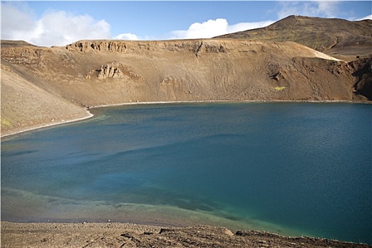 火山,湖,冰岛