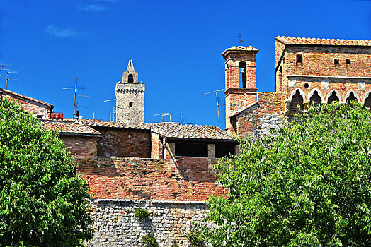 建筑,圣吉米尼亚诺,托斯卡纳,意大利