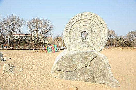 雕塑,沙滩,沙滩球,门球,标志,北戴河,运动