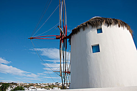 希腊,基克拉迪群岛,米克诺斯岛,历史,16世纪,风格,风车,大幅,尺寸