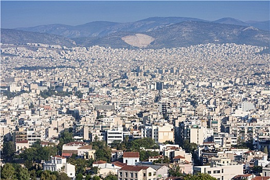 城市,雅典,全景