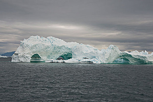 格陵兰,半岛,迪斯科湾,靠近,冰山,海岸,大幅,尺寸