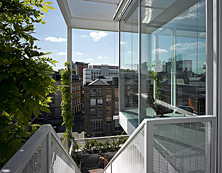 平台,屋顶花园,公寓,伦敦,英国