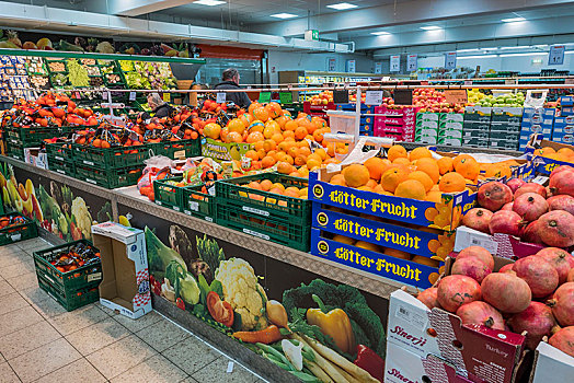 水果,板条箱,超市,慕尼黑,上巴伐利亚,巴伐利亚,德国,欧洲