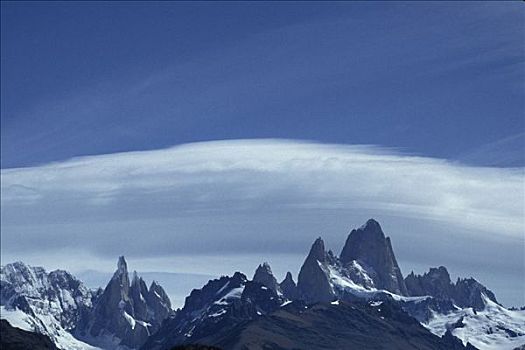 全景,积雪,山峦,洛斯格拉希亚雷斯国家公园,阿根廷