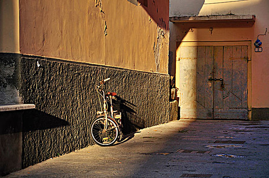 自行车,老城,托斯卡纳,意大利,欧洲