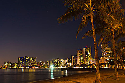 怀基基海滩,市区,檀香山,夏威夷