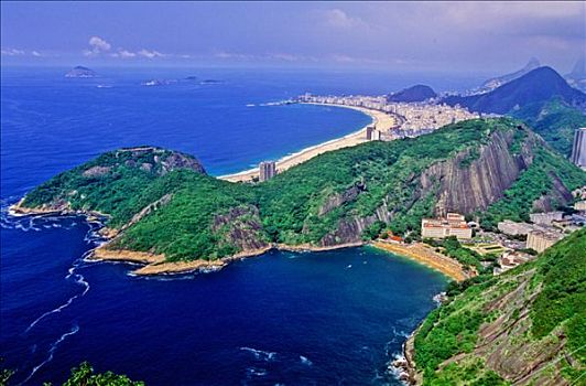 巴西,里约热内卢,科巴卡巴纳海滩,风景