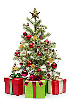 圣诞树和礼盒