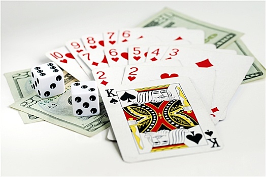 赌博,纸牌,两个,骰子