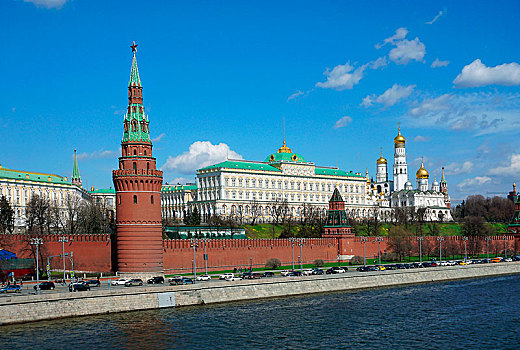 莫斯科,克里姆林宫,圣母升天大教堂,天使长,大教堂,钟楼,俄罗斯,欧洲