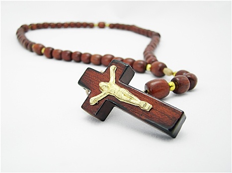 木质,耶稣十字架,隔绝,白色背景,背景