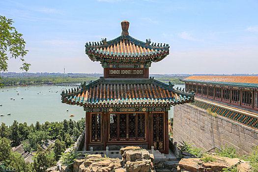 北京颐和园佛香阁边上的敷华亭