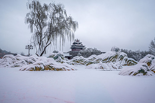 北京雪景图片真实唯美图片